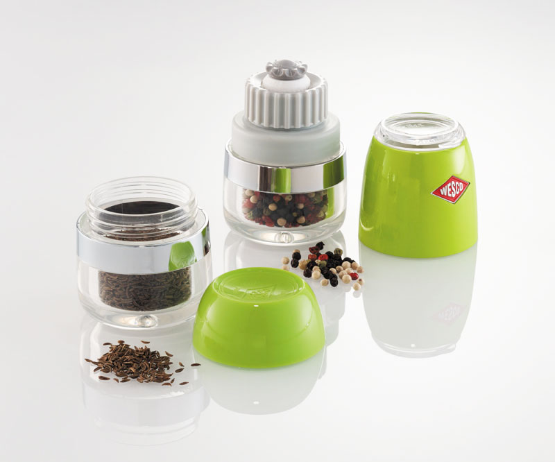 Wesco Spice Canister Set and Spice Grinder