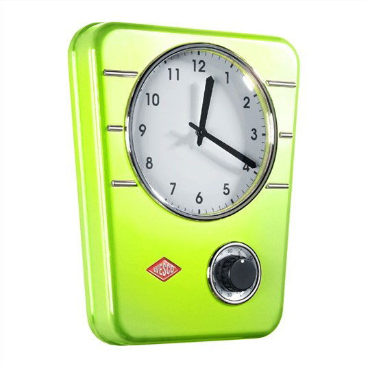 Wesco Kitchen Clock Lime Green 322401-20