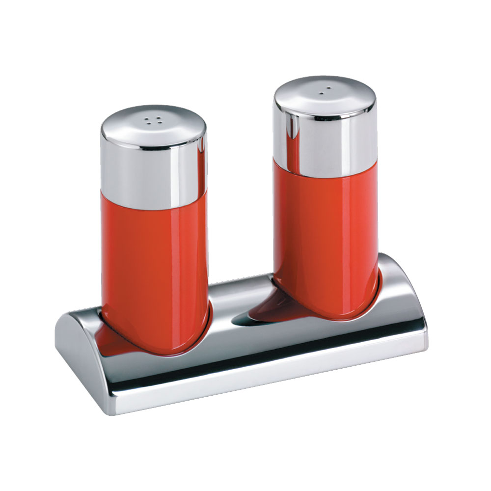 Wesco Salt & Pepper Shaker Set with stand Red 322744-02